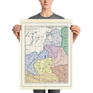 Milites Maps - German Eastern Border - Client States - Poster