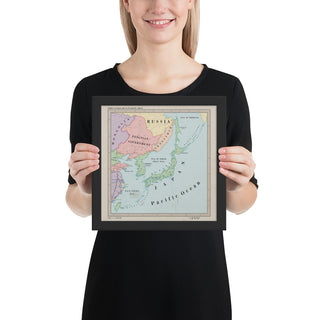 Ruskie Business Maps - the Japanese Empire and Co-Prosperity Sphere - Framed