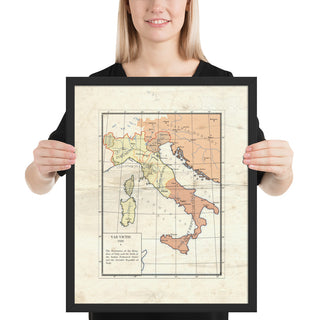 Milites Maps - Pre-Rework Italy - Framed