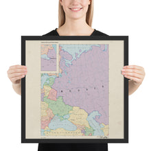 Load image into Gallery viewer, Ruskie Business Maps - Russia &amp; Eastern Europe -  Framed