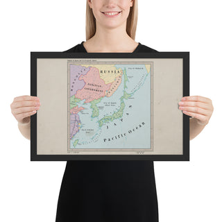 Ruskie Business Maps - the Japanese Empire and Co-Prosperity Sphere - Framed