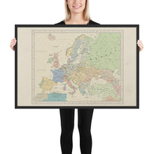 Load image into Gallery viewer, Ruskie Business Europe Map 2021  - Framed (Old Atlas Style)