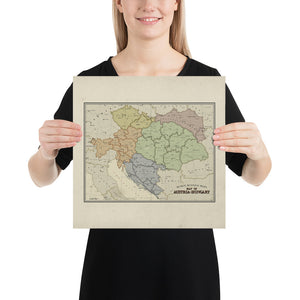 Ruskie Business - Austria-Hungary map - Poster