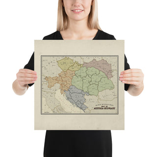 Ruskie Business - Austria-Hungary map - Poster