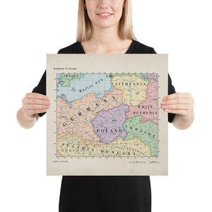 Ruskie Business Maps - Kingdom Of Poland - Poster