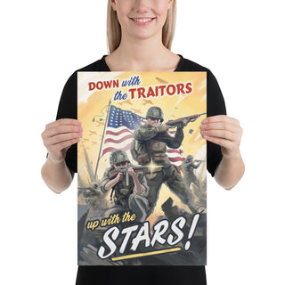 USA Propaganda Poster - Up with the Stars! [Premium Paper] [Inches]