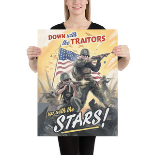 USA Propaganda Poster - Up with the Stars! [Premium Paper] [Inches]