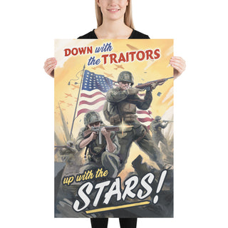 USA Propaganda Poster - Up with the Stars! [Premium Paper] [Inches]